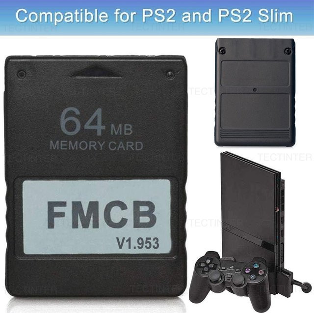 McBoot Speicherkarte für Sony PlayStation 2 und PS2 Slim in Schwarz mit OPL Unterstützung - Bild 1