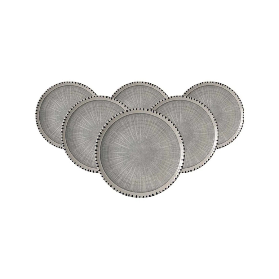 Ritzenhoff & Breker Dessertteller Natura Grau 6er Set Durchmesser: 20,5 cm - Bild 2