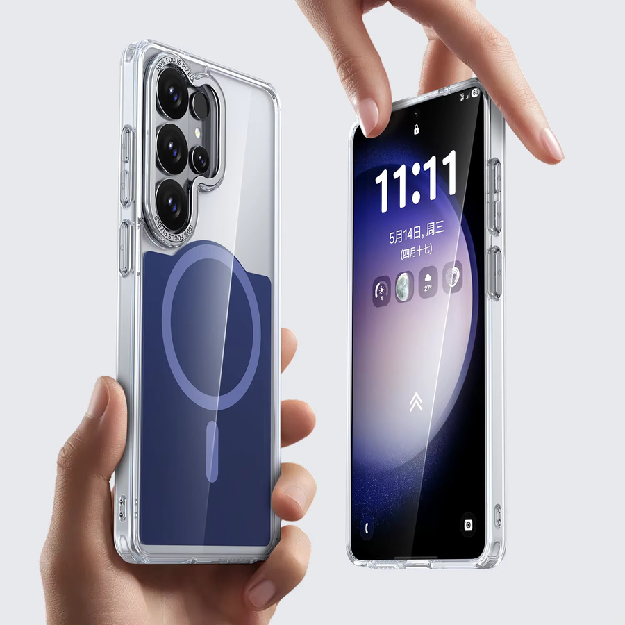 Transparente Magnetische MagSafe Schutzhülle für Samsung Galaxy S26 S25 S24 S23 S22 Ultra Plus FE Armor Stoßfeste Hartschale - Bild 3