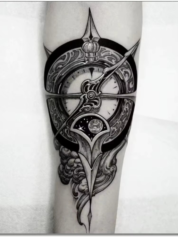 INKARTLINK Kompasse temporärer Tattoo-Aufkleber, wasserfest, semi-permanent - Bild 5