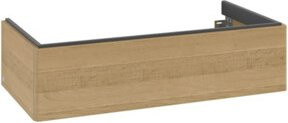 V&B Waschtischunterschrank Antao mit Auszugsbeleuchtung ohne Front in Honey Oak, B: 98,8 cm, T: 49,3 cm, H: 25,6 cm - Bild 1
