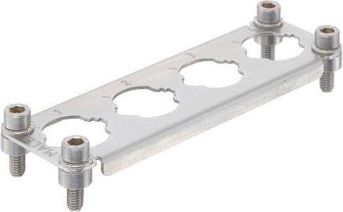Harting Halterahmen Stifteinsätze aus Edelstahl in Silber, Artikelnummer 09110009927 - Bild 1