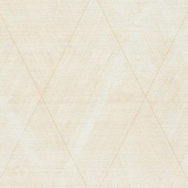 PROFHOME 3D Vlies Tapete Chevron Muster in Creme Beige, Breite: 0,53 m, Länge: 10,05 m - Bild 1