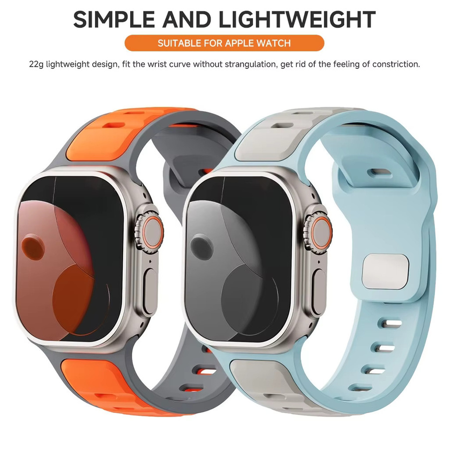 FancyWrist Schutzset für Apple Watch mit Hartschalen-Cover und Silikon-Sportarmband für iWatch Modelle 38mm bis 46mm - Bild 4