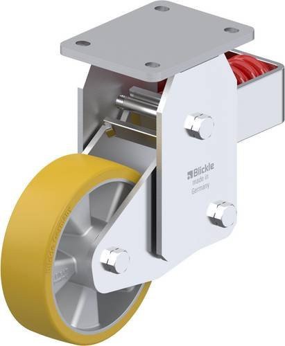 Blickle BHF-ALTH 160K Bockrolle gefedert in Silber und Multicolour mit 160 mm Rad-Durchmesser und 750 kg Tragfähigkeit - Bild 1
