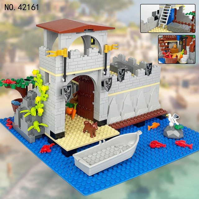 LEGO Mittelalterliche römische Wasserburgszene, Kinderbausteine, ab 6 Jahren - Bild 1