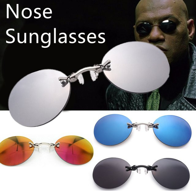 Matrix Morpheus Sonnenbrille, randlos, rund, Metall, Herren - Bild 1