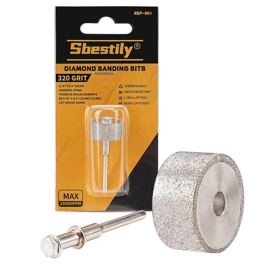 Dremel Mini-Diamant-Schleifscheiben Set zum Entgraten und Rostentfernen von Metall mit den Körnungen 80, 150 und 320 - Bild 6