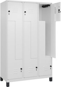 C+P Z-Spind Classic PLUS mit 6 Fächern, Farbe Grau/Weiß, B/H/T: 120 x 195 x 50 cm - Bild 1