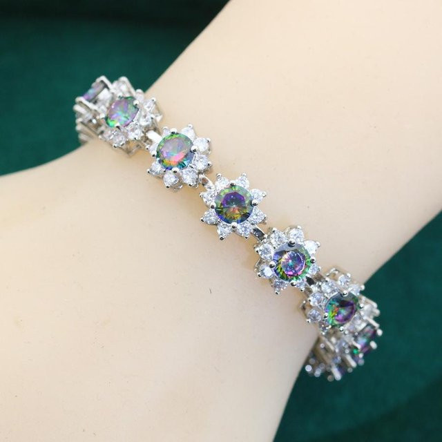 YIRAN Jewelry 5 Armband, Zirkonia, grau, Damen - Bild 1