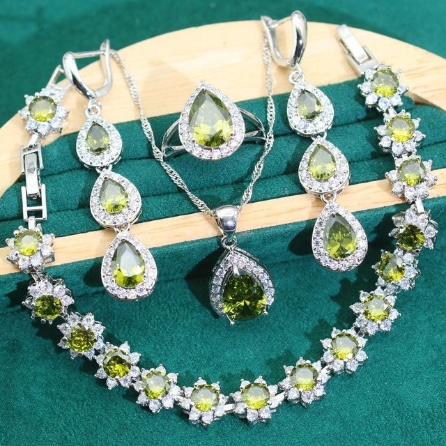 YIRAN Schmuckset, Kupfer, Diamant, Zirkonia, Kristall, Damen - Bild 1