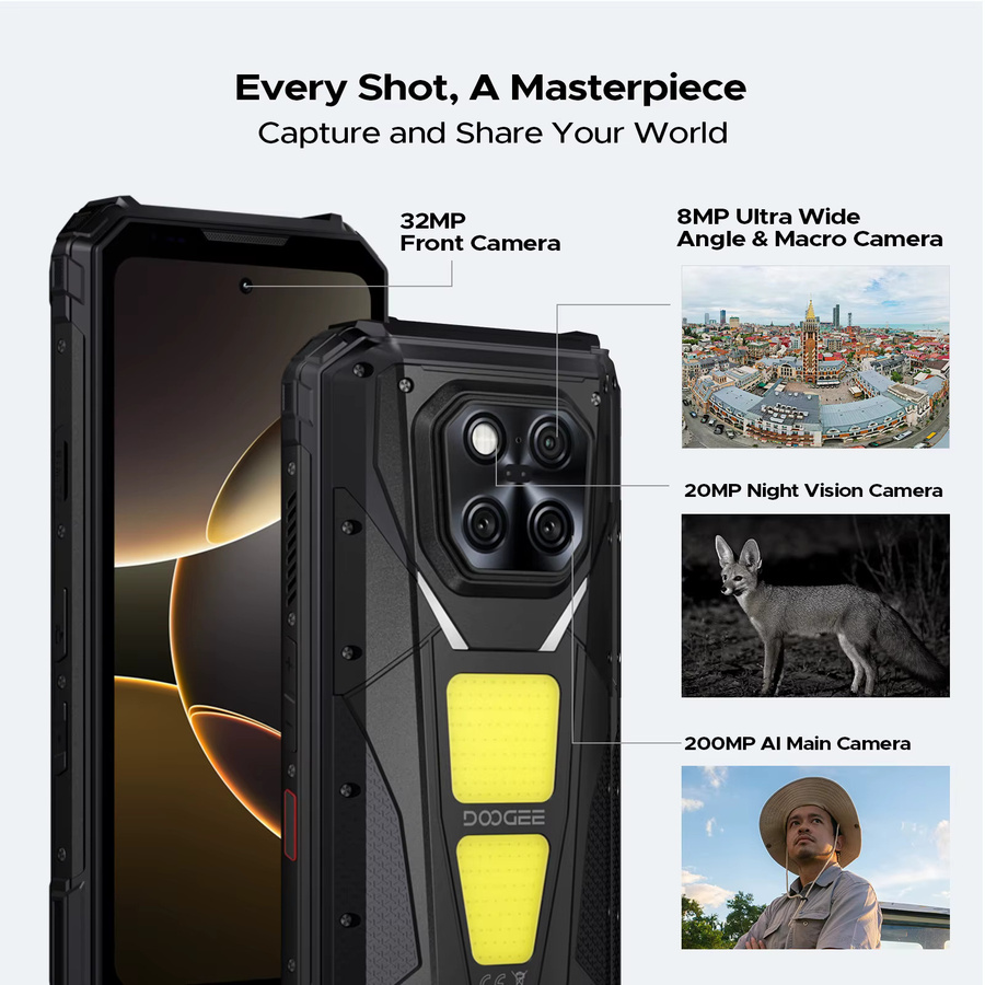 DOOGEE V Max LR 5G Robustes Smartphone mit Laser-Entfernungsmesser, 6,78 Zoll Display, 512 GB ROM und 20500 mAh Akku - Bild 4