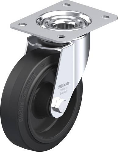 Blickle Lenkrolle LE-POEV 160R in Schwarz und Silber, Rad-Durchmesser: 16 cm, Tragfähigkeit: 300 kg - Bild 1