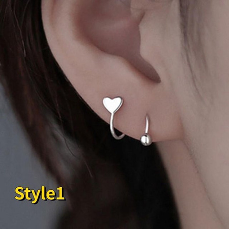 ouyaohong Herz Ohrstecker, 925 Silber, Damen