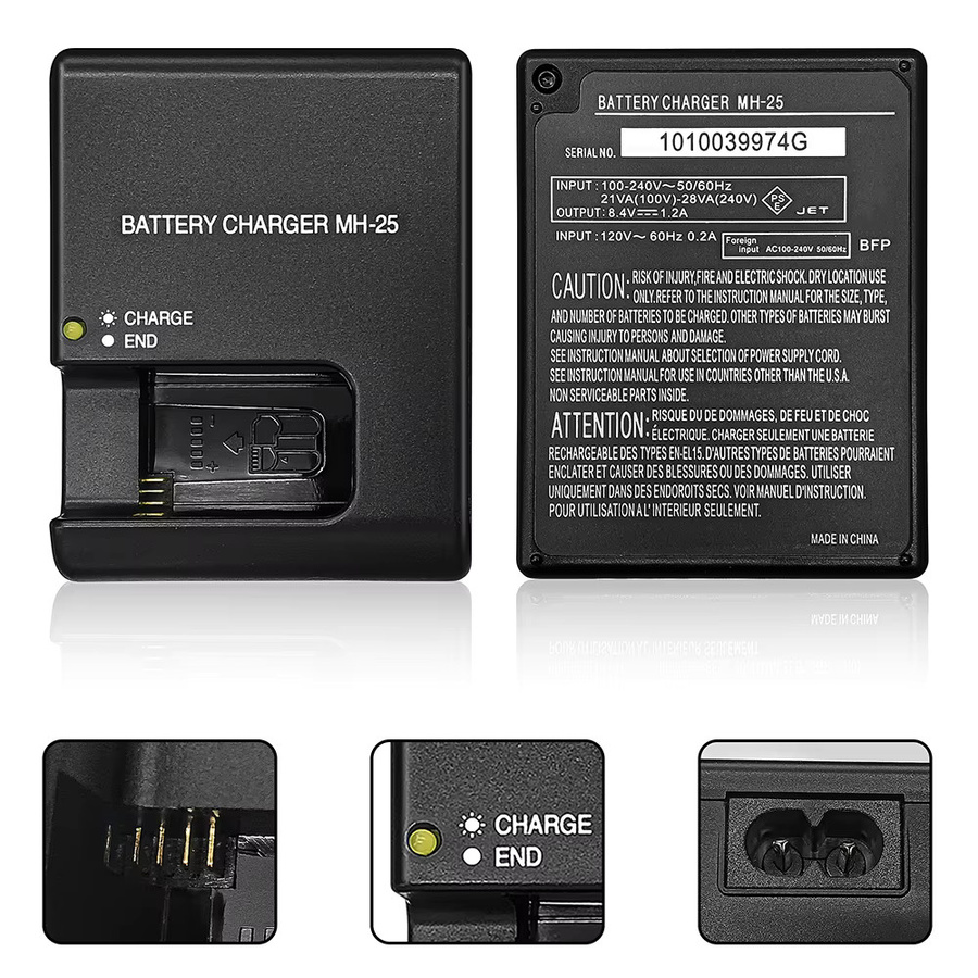 Nikon MH-25 EN-EL15 Kamera-Akku-Ladegerät in Schwarz - Bild 6