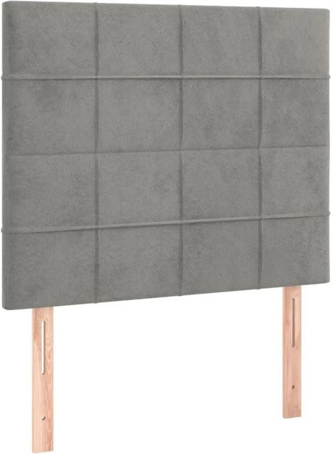 vidaXL Kopfteil aus Samt in Hellgrau, Breite: 100 cm, Tiefe: 5 cm, Höhe: 128 cm - Bild 1