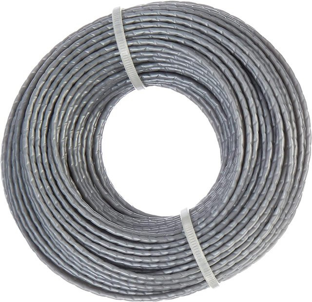 Bosch Rasentrimmerfaden Zubehör für Rasenmäherkopf, Farbe: Grau, Länge: 24 m, Durchmesser: 1,6 mm - Bild 1
