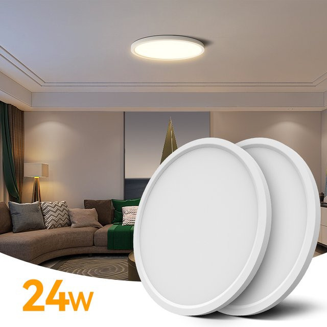 Arbrac Ultradünne runde LED-Deckenleuchte in Weiß, dimmbar und mit verstellbarer CCT für dein Schlafzimmer - Bild 1