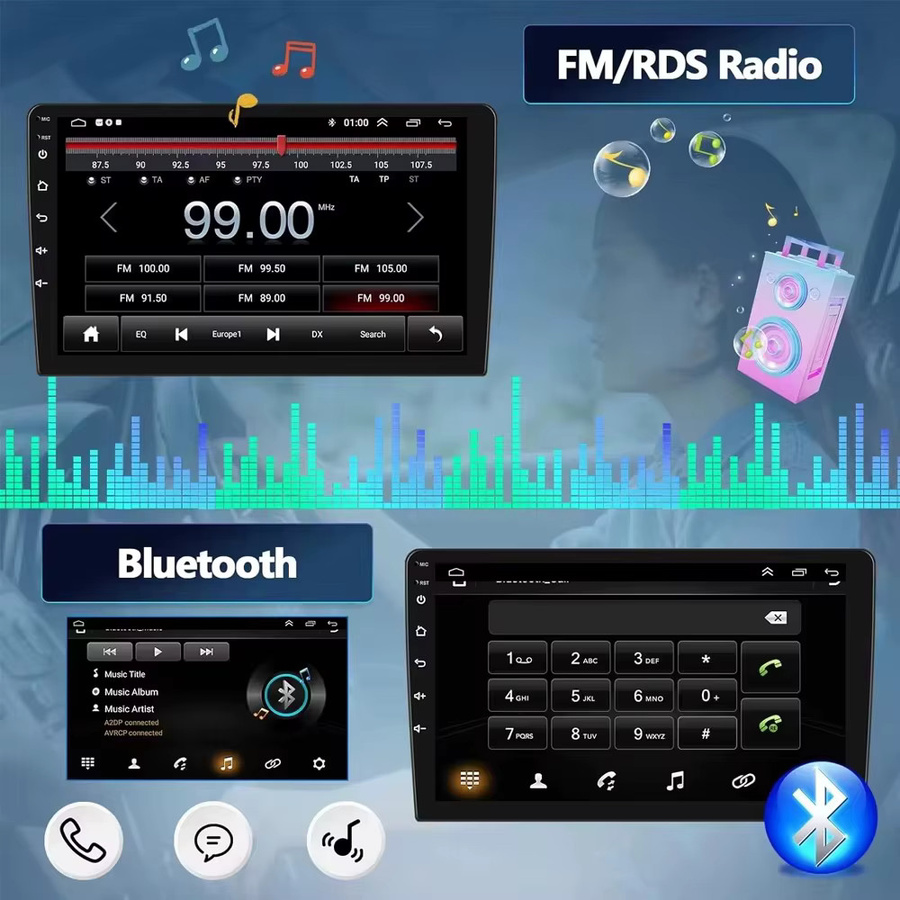 TIEYEZ Android 16 Autoradio für Hyundai I30 2017-2021 mit kabellosem Android Auto, CarPlay, GPS, Bluetooth, WIFI und 5G in Schwarz - Bild 5