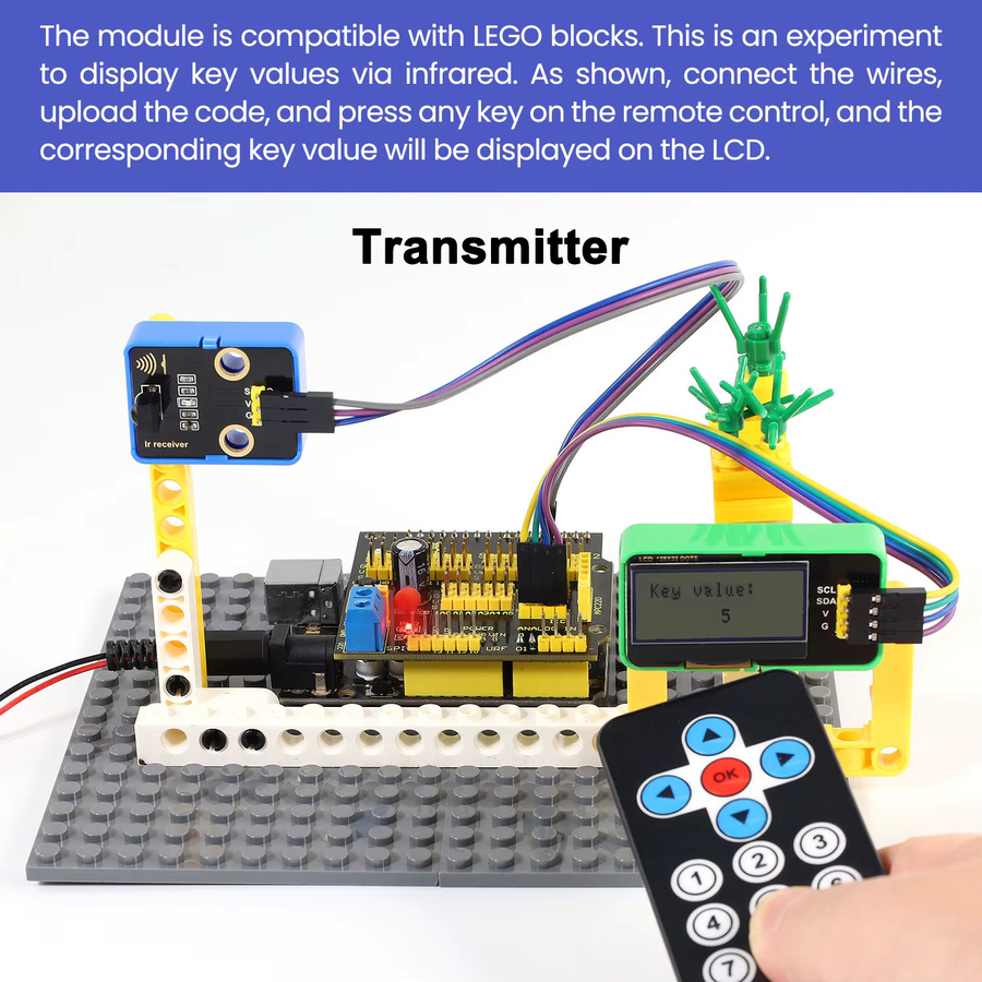 Keyestudio Infrarot-Empfänger und Sendermodul kompatibel mit Arduino, Raspberry Pi und Lego für die Sicherheitsüberwachung - Bild 4
