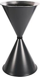 Konischer Standaschenbecher Diabola ECO von SZ Metall in Anthrazit mit Alu-Einlegeschale und Quarzsand, Höhe: 710 mm, Durchmesser: 400 mm - Bild 1