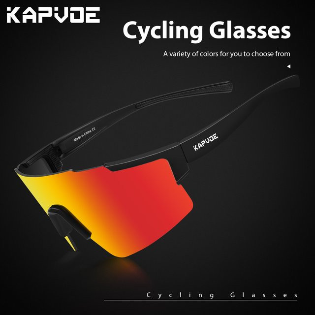 Kapvoe Sportsonnenbrille, Unisex, Vollrand, Kunststoff - Bild 1