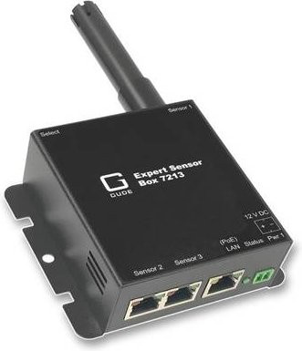 GUDE 72133 Expert LAN-Sensor für Temperatur, Luftfeuchtigkeit und Luftdruck in Schwarz - Bild 1