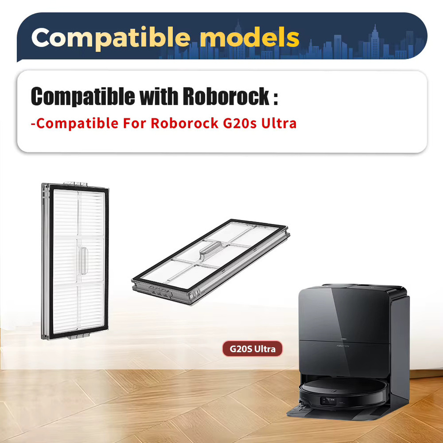 Waschbarer HEPA-Ersatzfilter für Roborock Roboterstaubsauger G20S Ultra, Saros 10R, Saros Z70, Qrevo CurvX EdgeT in Weiß - Bild 3
