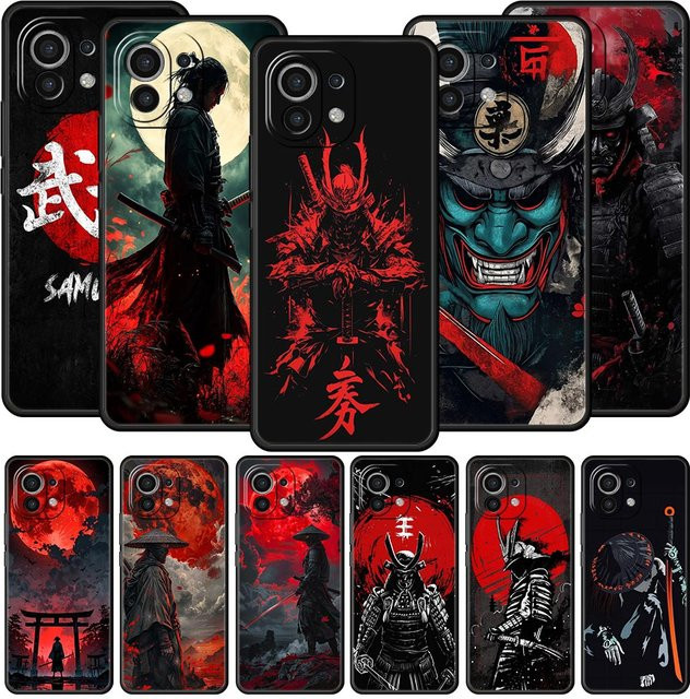Japanische Bushido Samurai Handyhülle für Xiaomi Mi 17 15T 15 14 14T 13T 12T Pro 12 13 Lite 5G 11T Poco X6 X7 X5 Pro Soft Cover in Multicolour - Bild 1