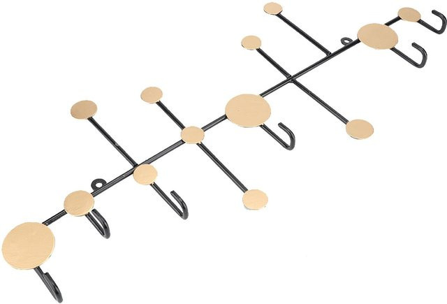 Wandmontierter Kleiderständer mfySpace aus Metall in Beige mit Haken für Badezimmer, Schlafzimmer und Flur - Bild 1