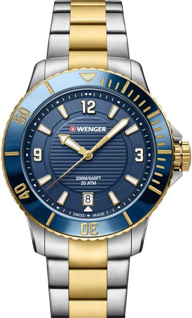 Wenger Damenuhr Seaforce, Quarz, Edelstahl, Blau, 36 mm, 20 ATM - Bild 1