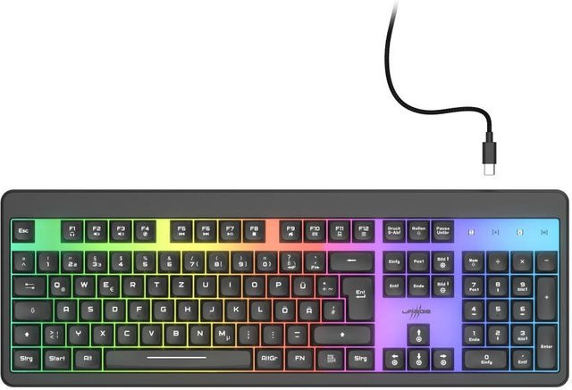 uRage Gaming-Keyboard Exodus 215 Illuminated, Schwarz, QWERTZ DE - Bild 1
