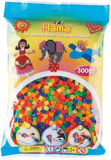 Hama Neon Perlen Bunt/Mehrfarbig ab 5 Jahren - Bild 1