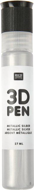 Rico Design 3D Pen Farbe Metallic Silber - Bild 1