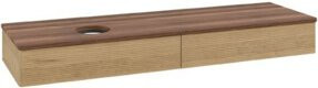 V&B Waschtischunterschrank Antao mit Frontstruktur in Walnut und Honey Oak, B: 160 cm, T: 50 cm - Bild 1