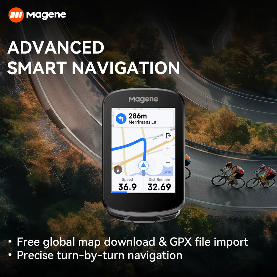 Magene C506 GPS-Fahrradcomputer mit Navigation, WiFi und Bluetooth in Schwarz - Bild 2