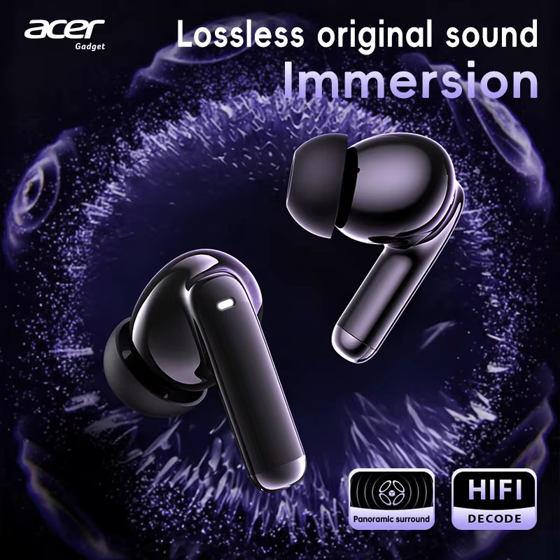 Acer Ohr623 Kabellose In-Ear Ohrhörer mit Geräuschunterdrückung und Stereo-Sound in Schwarz mit USB-C-Ladefunktion - Bild 2