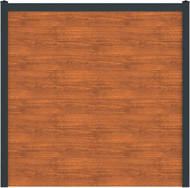 Vidual Sichtschutzzaun Snap 140 aus Aluminium in Light Oak, blickdicht, zum Aufdübeln, Höhe: 175 cm, Länge: 15,99 m - Bild 1