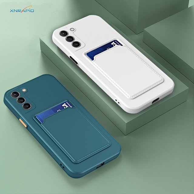 Funda Silikon Handyhülle mit Kartenfach für Samsung Galaxy A15 A16 A17 A25 A34 A35 A37 A52 A55 A56 A57 A36 als Brieftasche in Grün - Bild 1
