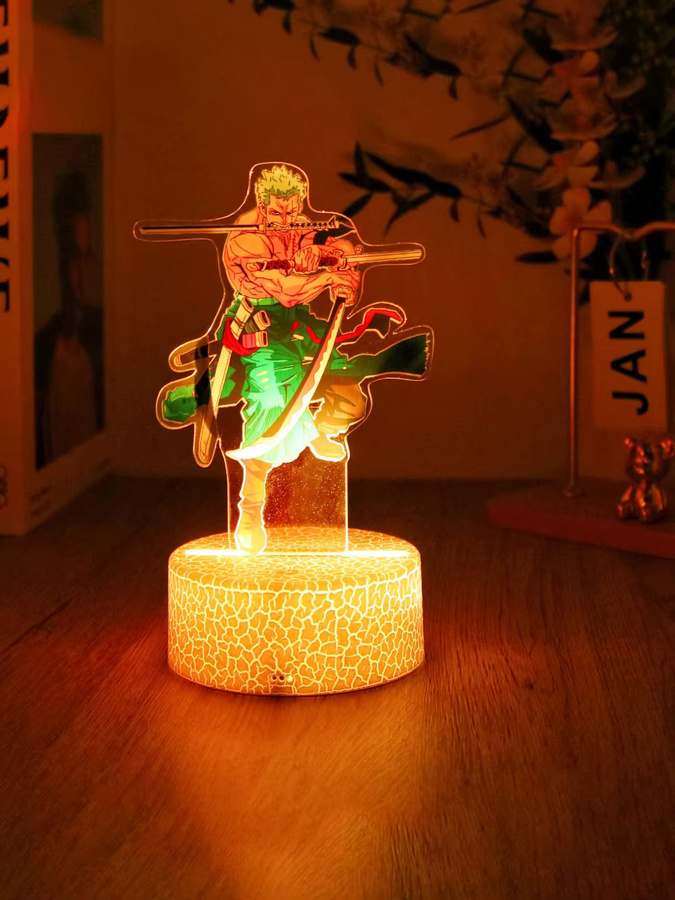 Bandai One Piece Actionfiguren Luffy und Zoro als 3D-LED-Nachtlicht aus PVC - Bild 3