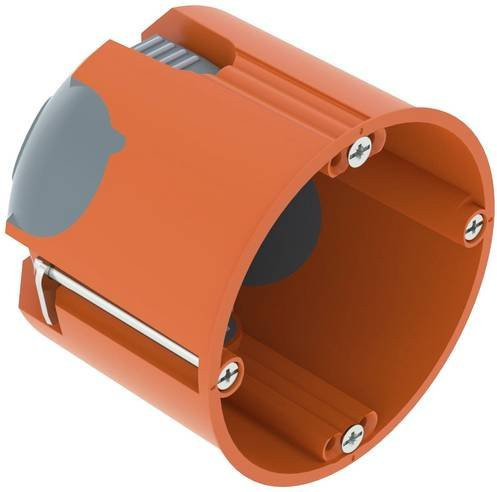 OBO Bettermann 2003808 Hohlwand-Geräte-Verbindungsdose winddicht, Farbe: Orange, 25 Stück, Durchmesser: 68 mm, Tiefe: 61 mm - Bild 1