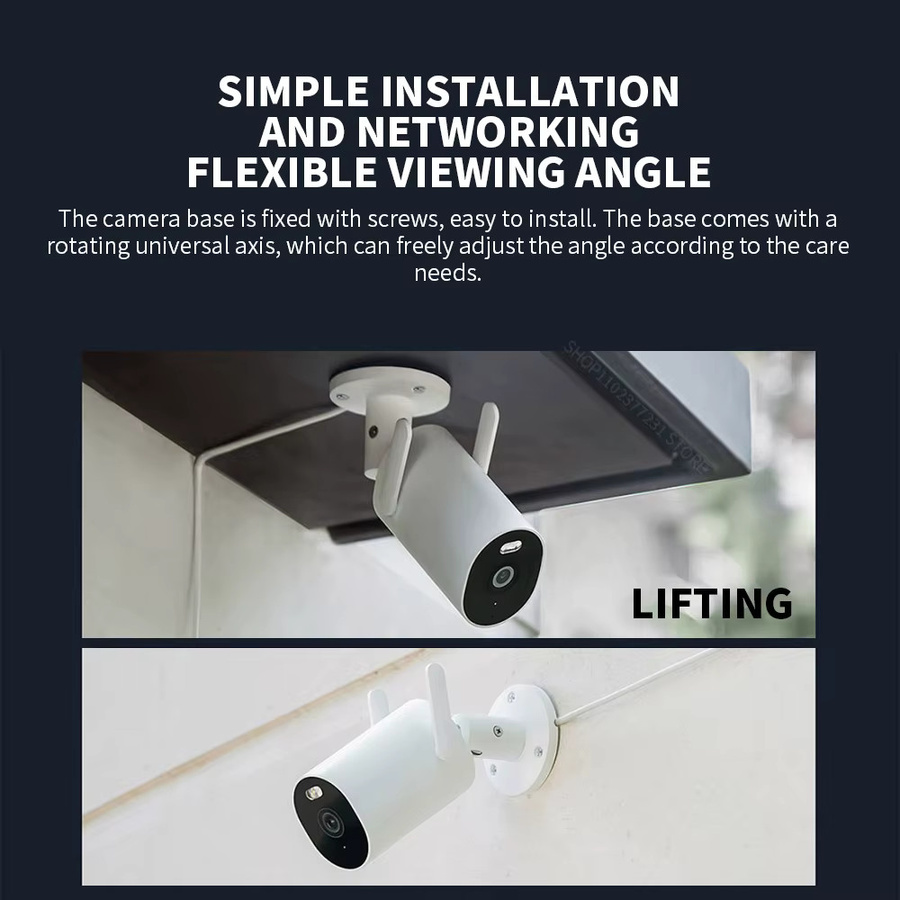 Xiaomi Mijia AW300 Außenkamera in Weiß mit 2K Auflösung, IP66 Wetterfestigkeit, FullColor Nachtsicht und WiFi Videoüberwachung via MiHome App - Bild 5