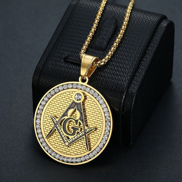 MAGIC ZONE Halskette, Edelstahl, Gold, Zirkonia, Herren, Vintage - Bild 1