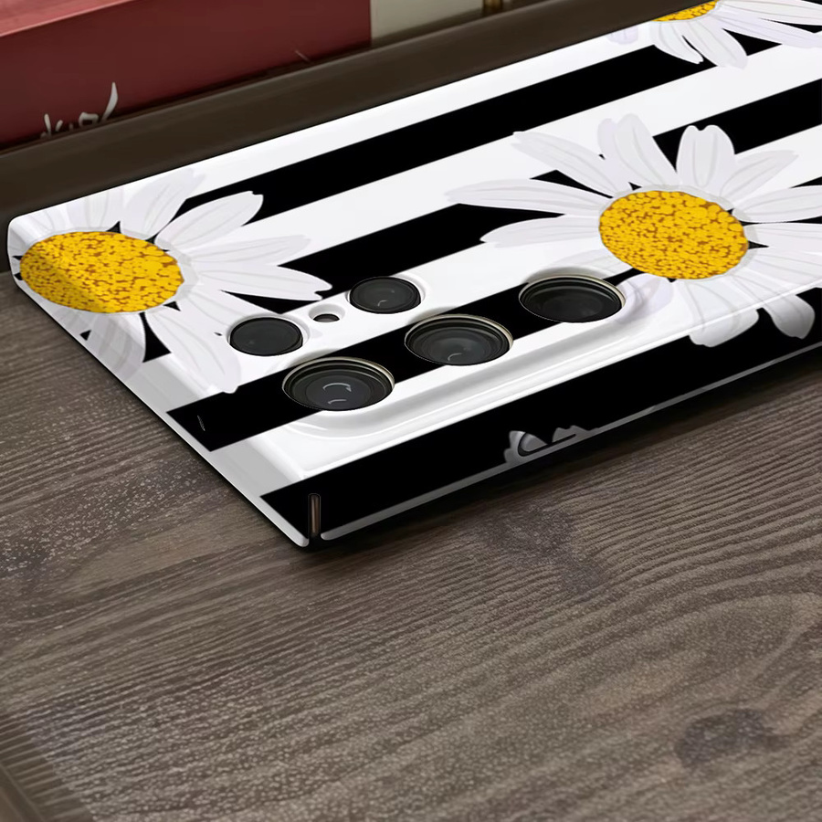Daisy Stripes Handyhülle für Samsung Galaxy S25 S24 S23 Ultra Plus A35 A55 in Multicolour Glossy HD Hard Cover - Bild 3
