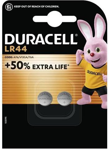Duracell Knopfzelle LR44 1.5V 105 mAh Alkali-Mangan, 2 Stück - Bild 2