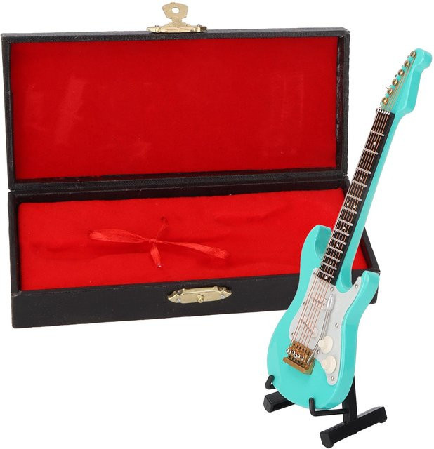 GoolRC Mini Gitarrenreplik als Musikinstrumentmodell in Türkis zur Dekoration für dein Zuhause oder dein Büro - Bild 1