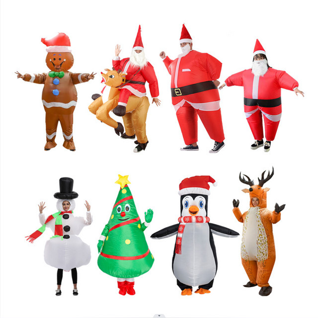 Hangchen Family Weihnachtliche Lustige Aufblasbare Kostüme, Bunt / Mehrfarbig - Bild 1