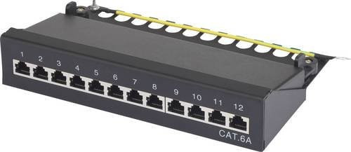 Renkforce Netzwerk-Patchbox CAT 6a 12 Port Schwarz 1 HE - Bild 1