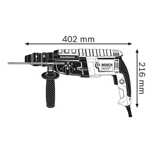 Bosch Professional Bohrhammer GBH 2-28 F SDS Plus mit 880 W und 4000 U/min in Schwarz und Blau - Bild 5