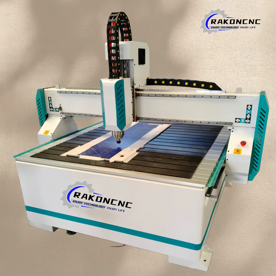 RakonCNC Hochleistungs-CNC-Fräse in Weiß für die präzise Herstellung von Türen, Fenstern und Möbeln aus Aluminium, Sperrholz, Acryl und Holz - Bild 3